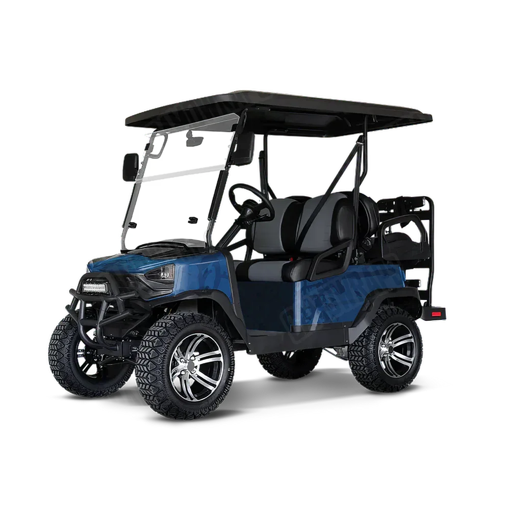 Tire Splatter Elite Blue Golf Cart Wraps