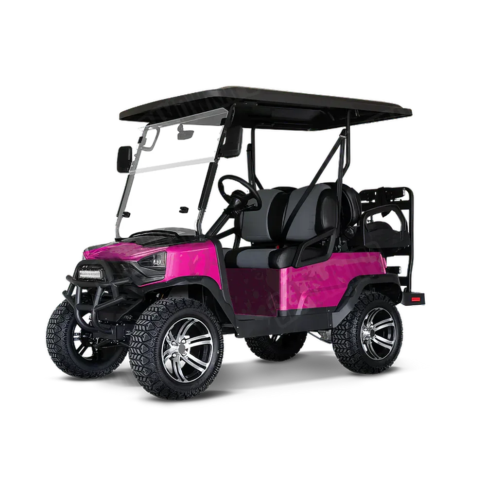 Tire Splatter Elite Magenta Golf Cart Wraps