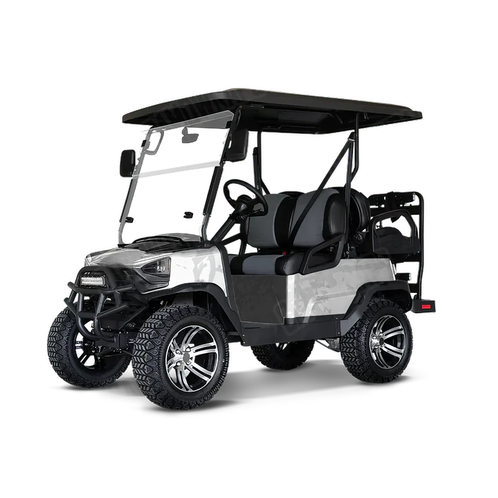 Tire Splatter Elite White Golf Cart Wraps