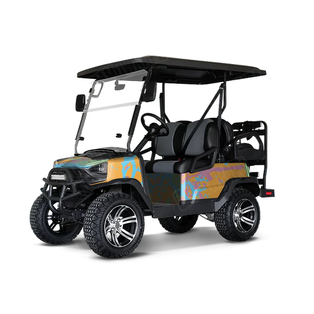 Tire Splatter Sherbert Golf Cart Wraps