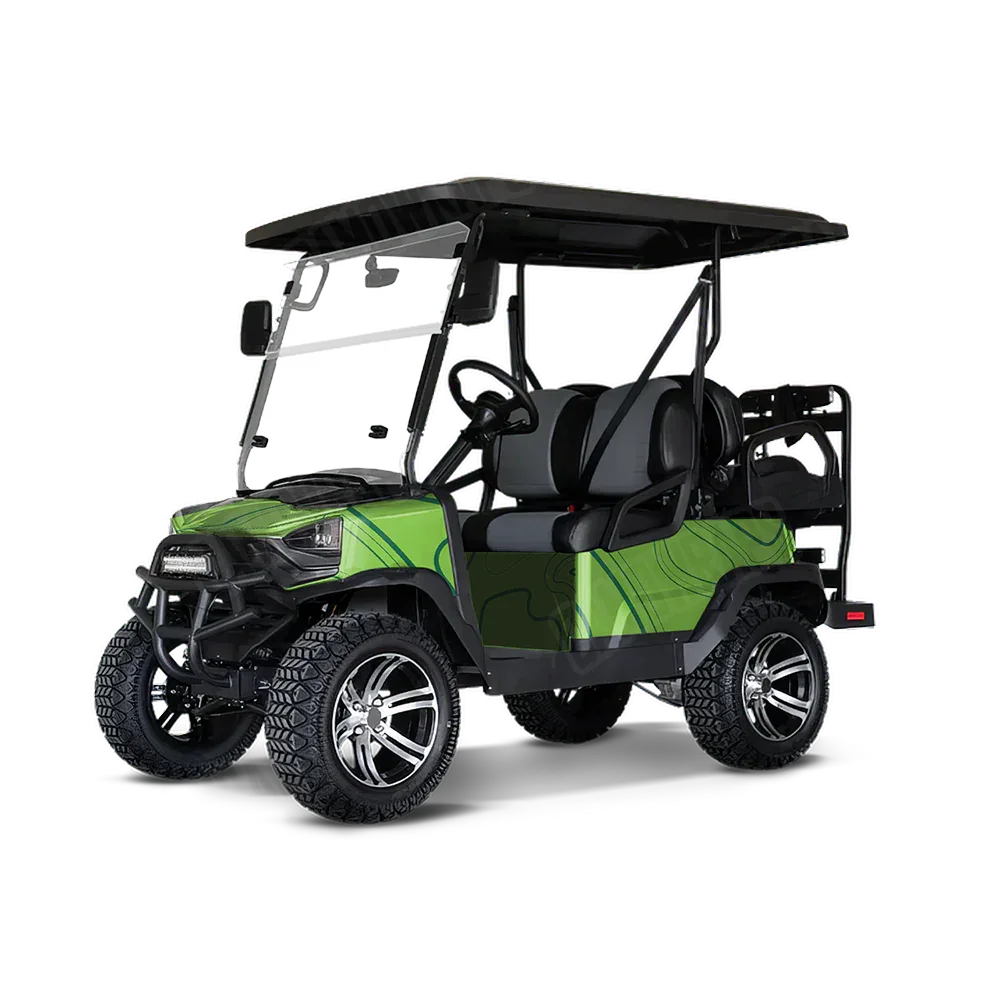 Topographic Green Golf Cart Wraps