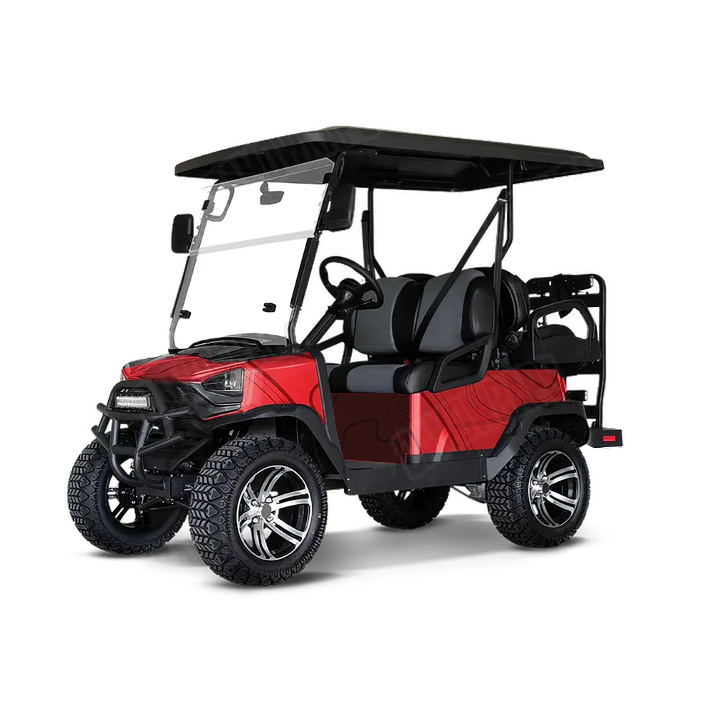 Topographic Red Golf Cart Wraps