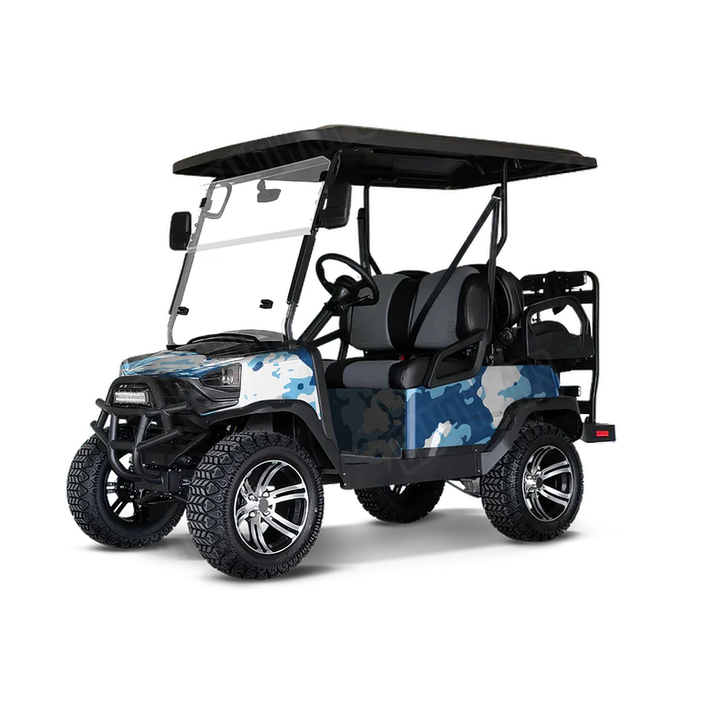 Treetop Baby Blue Golf Cart Wraps