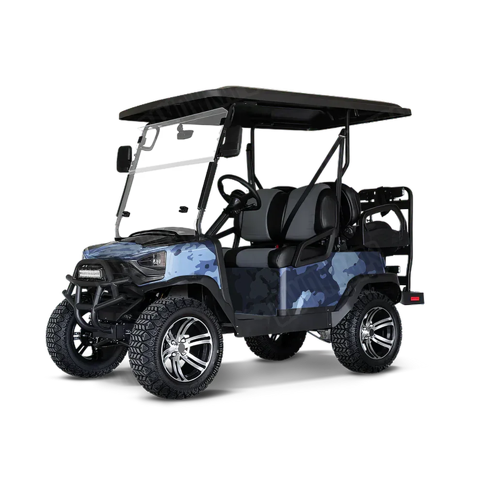 Treetop Blue Urban Night Golf Cart Wraps