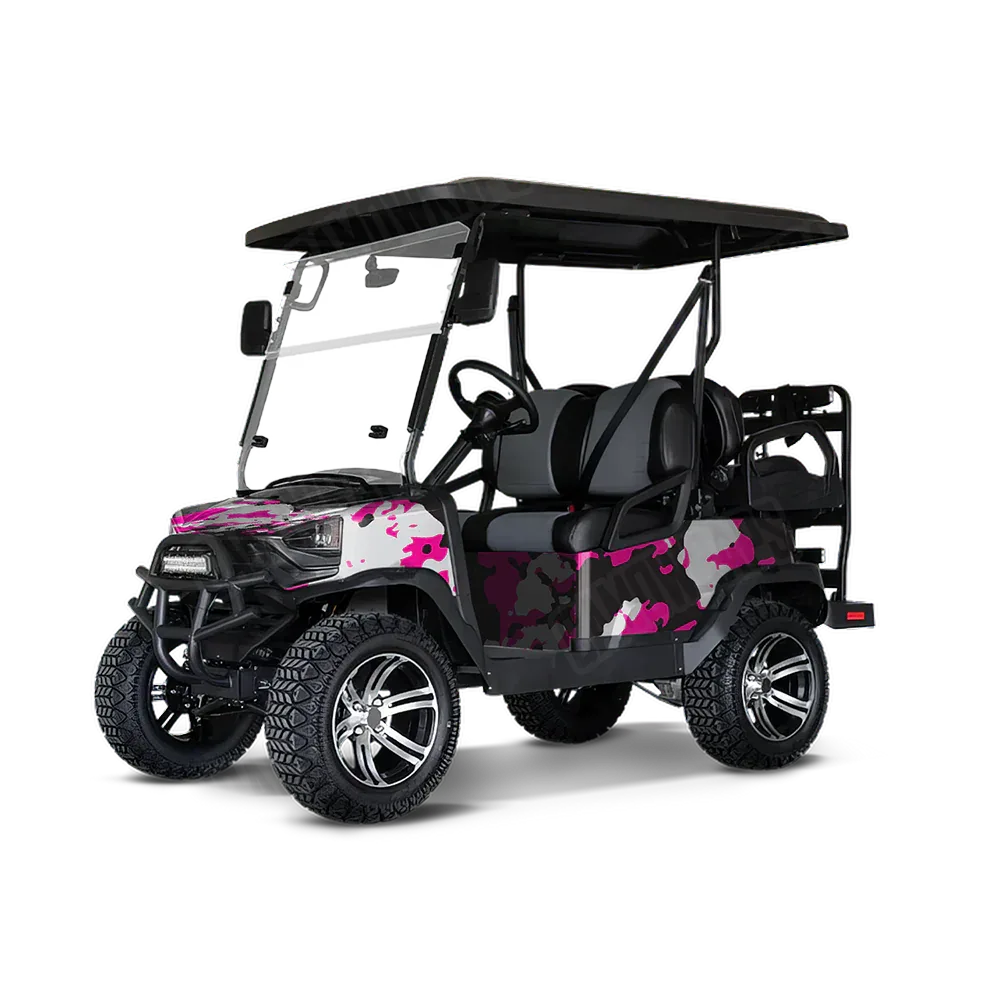 Treetop Magenta Tiger Golf Cart Wraps