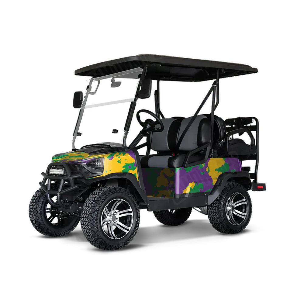 Treetop Mardi Gras Golf Cart Wraps