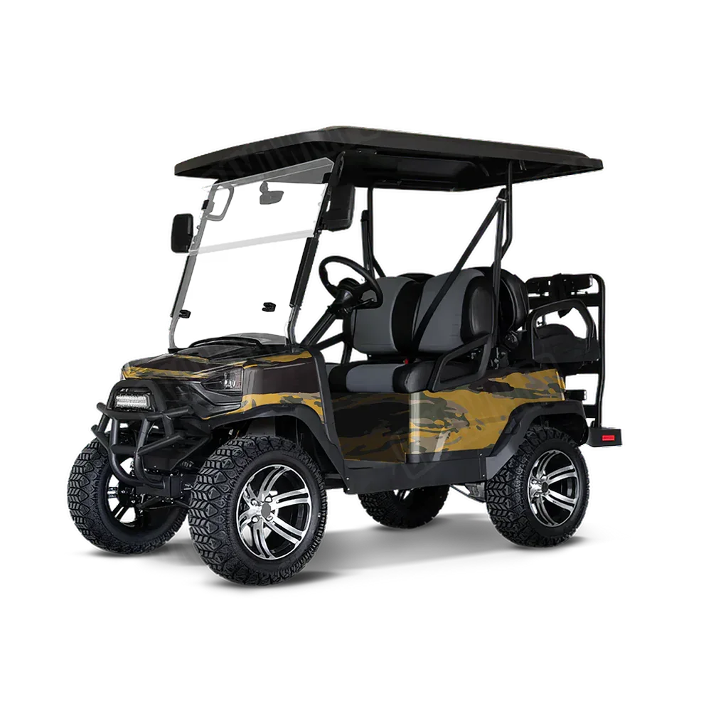 Vietnam Tiger Stripe Militant Yellow Golf Cart Wraps