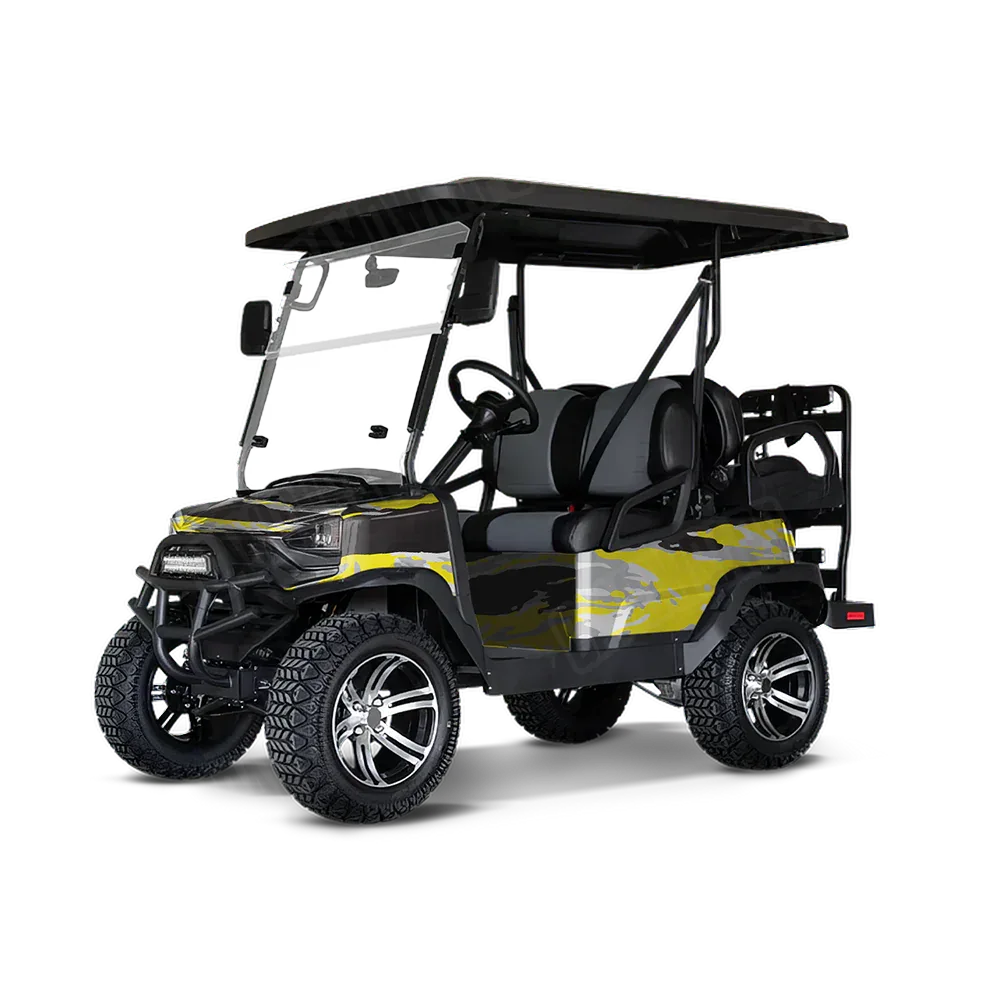 Vietnam Tiger Stripe Yellow Tiger Golf Cart Wraps