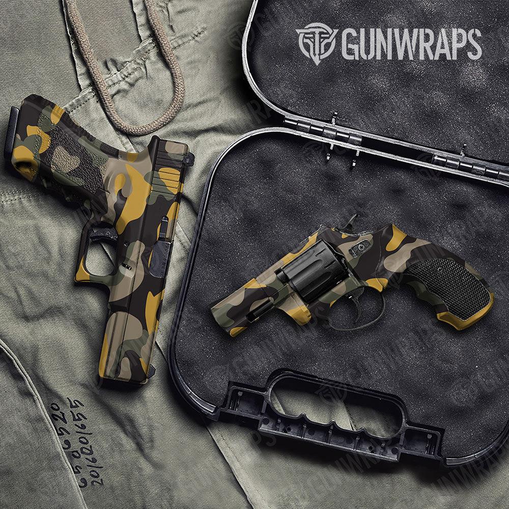 Classic Militant Yellow Handgun Gun Skin Vinyl Wraps