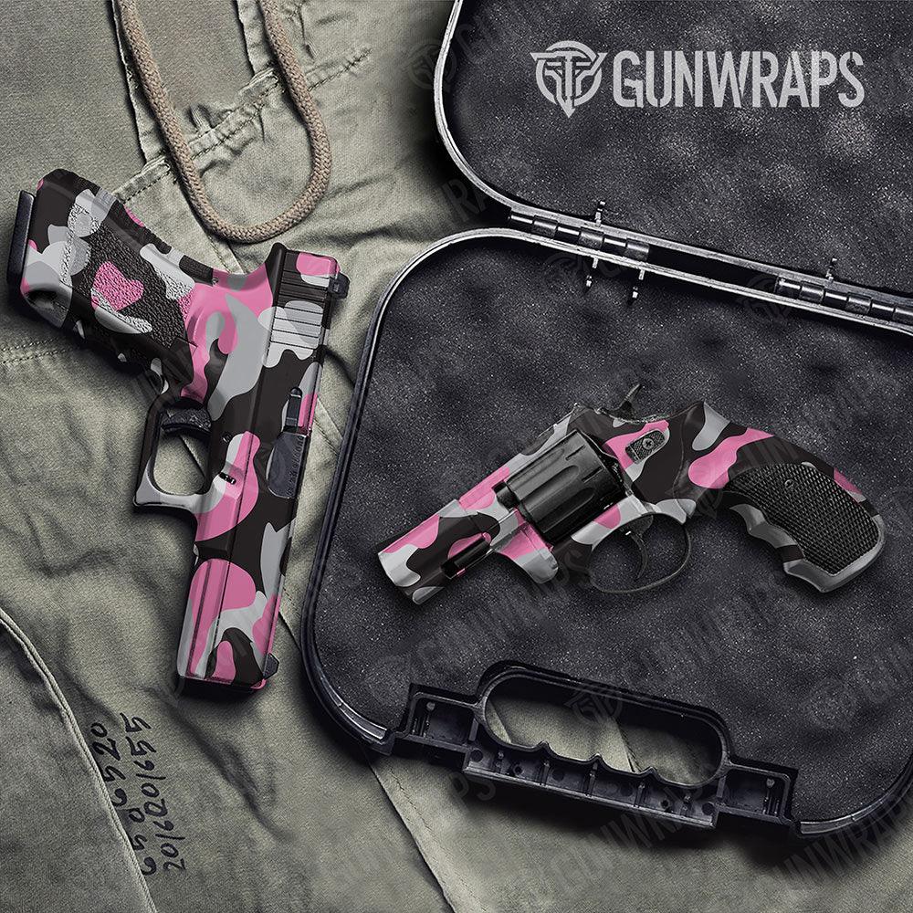 Classic Pink Tiger Handgun Gun Skin Vinyl Wraps