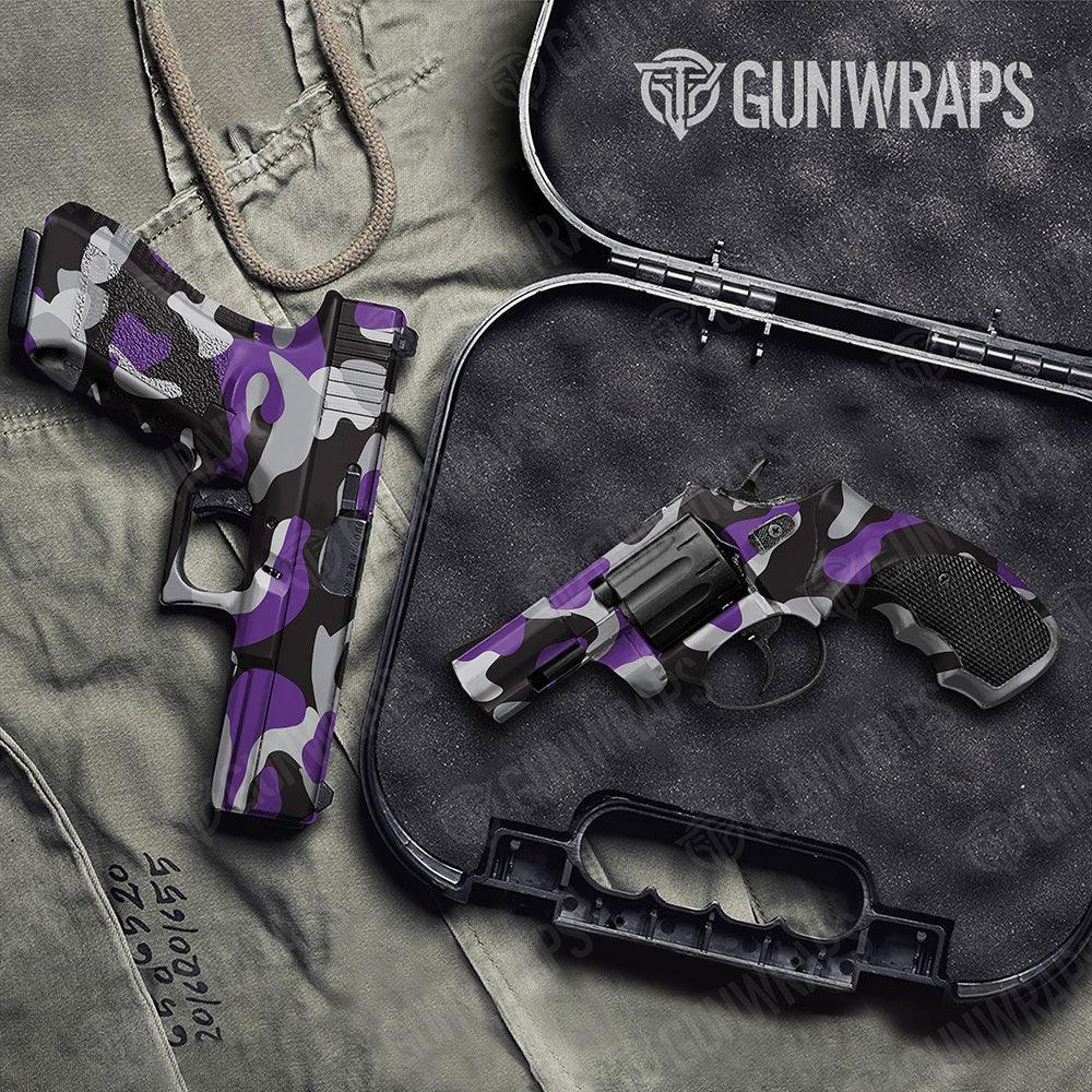 Classic Purple Tiger Handgun Gun Skin Vinyl Wraps