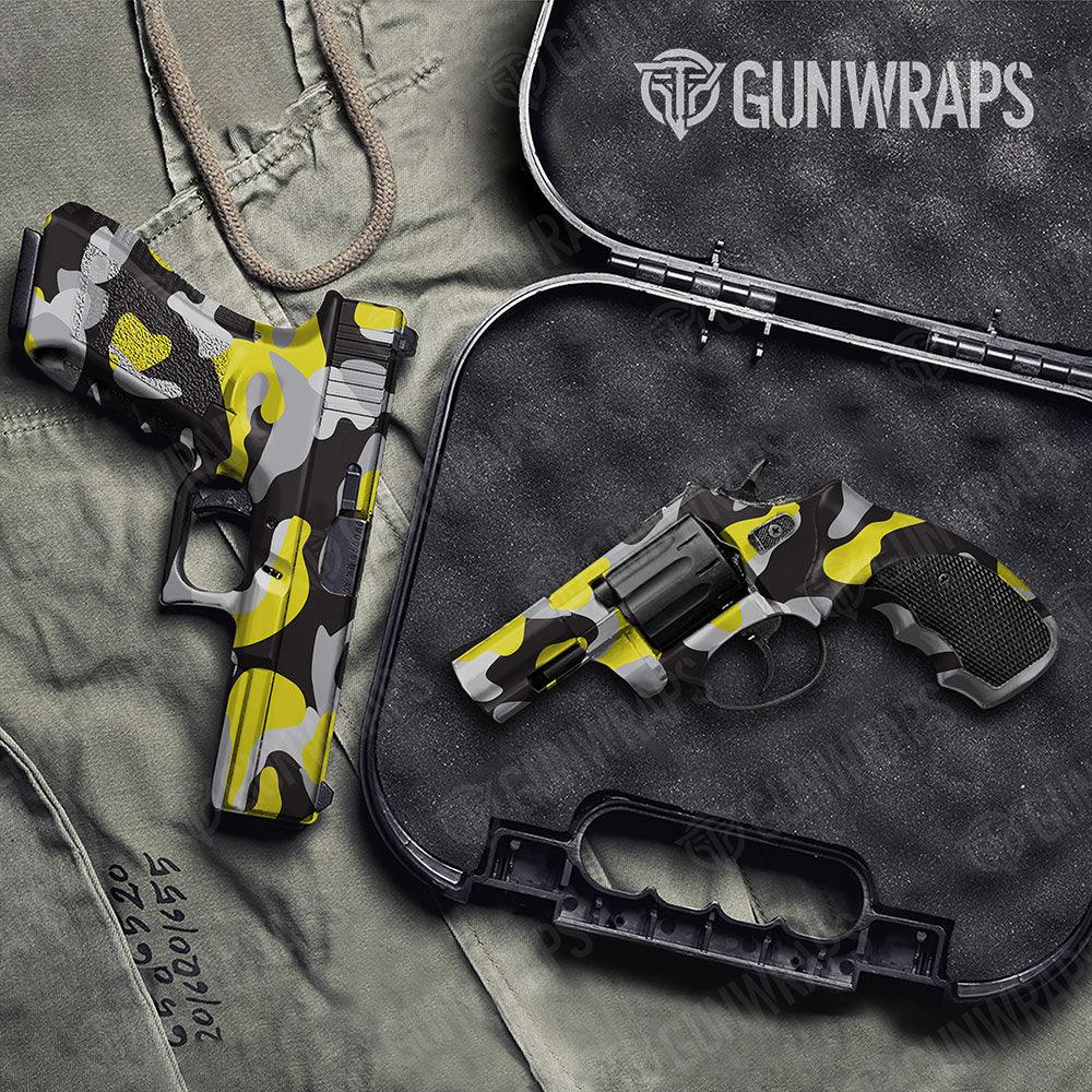 Classic Yellow Tiger Handgun Gun Skin Vinyl Wraps