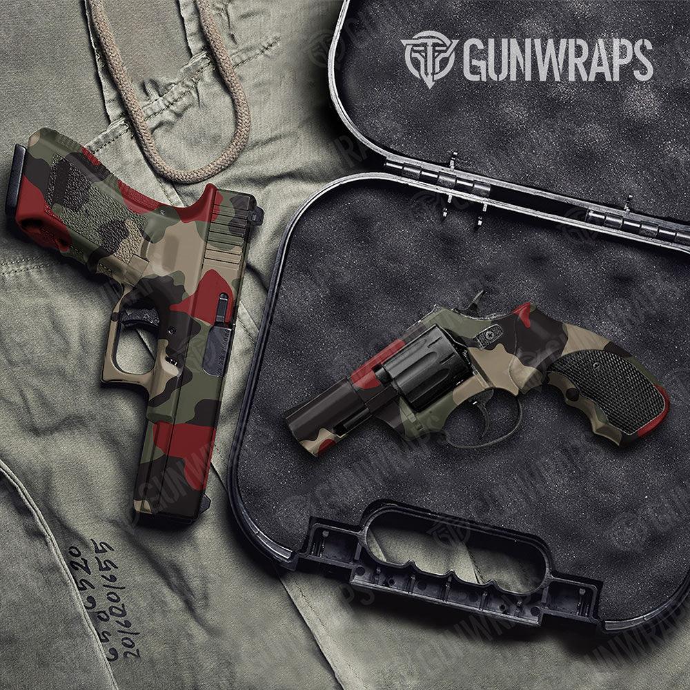 Cumulus Militant Red Handgun Gun Skin Vinyl Wraps