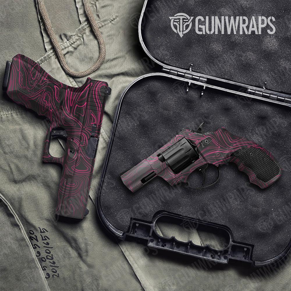 Damascus Magenta Handgun Gun Skin Vinyl Wraps