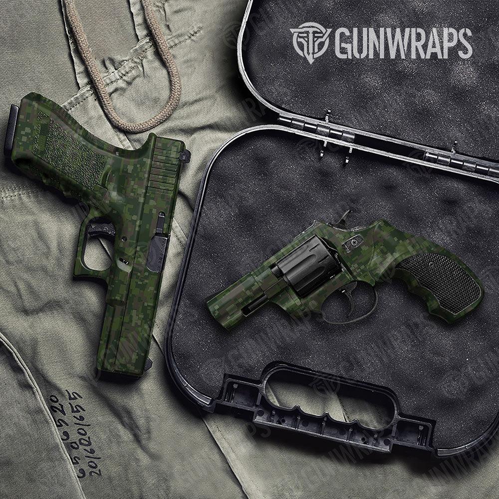 Digital Army Dark Green Handgun Gun Skin Vinyl Wraps