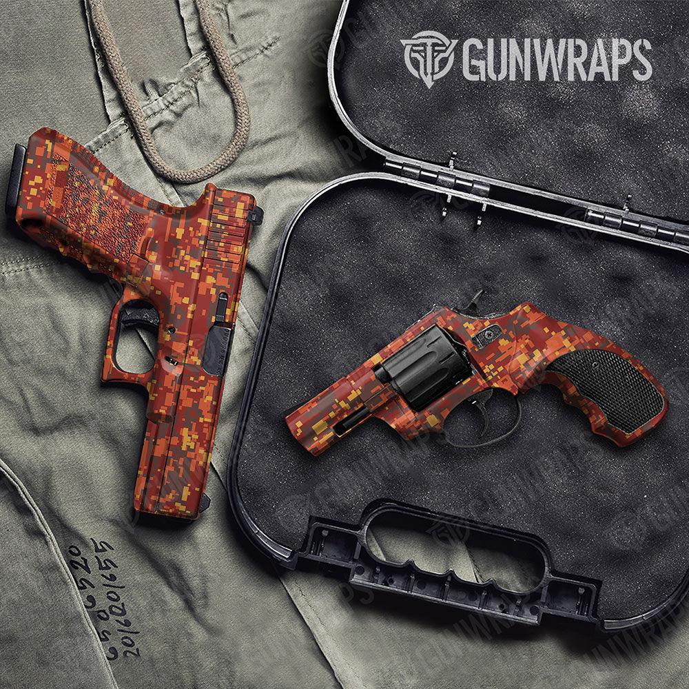 Digital Autumn Handgun Gun Skin Vinyl Wraps