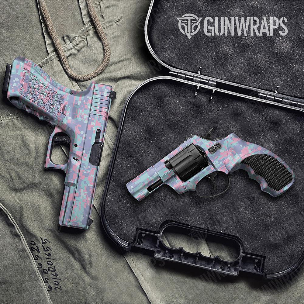 Digital Cotton Candy Handgun Gun Skin Vinyl Wraps