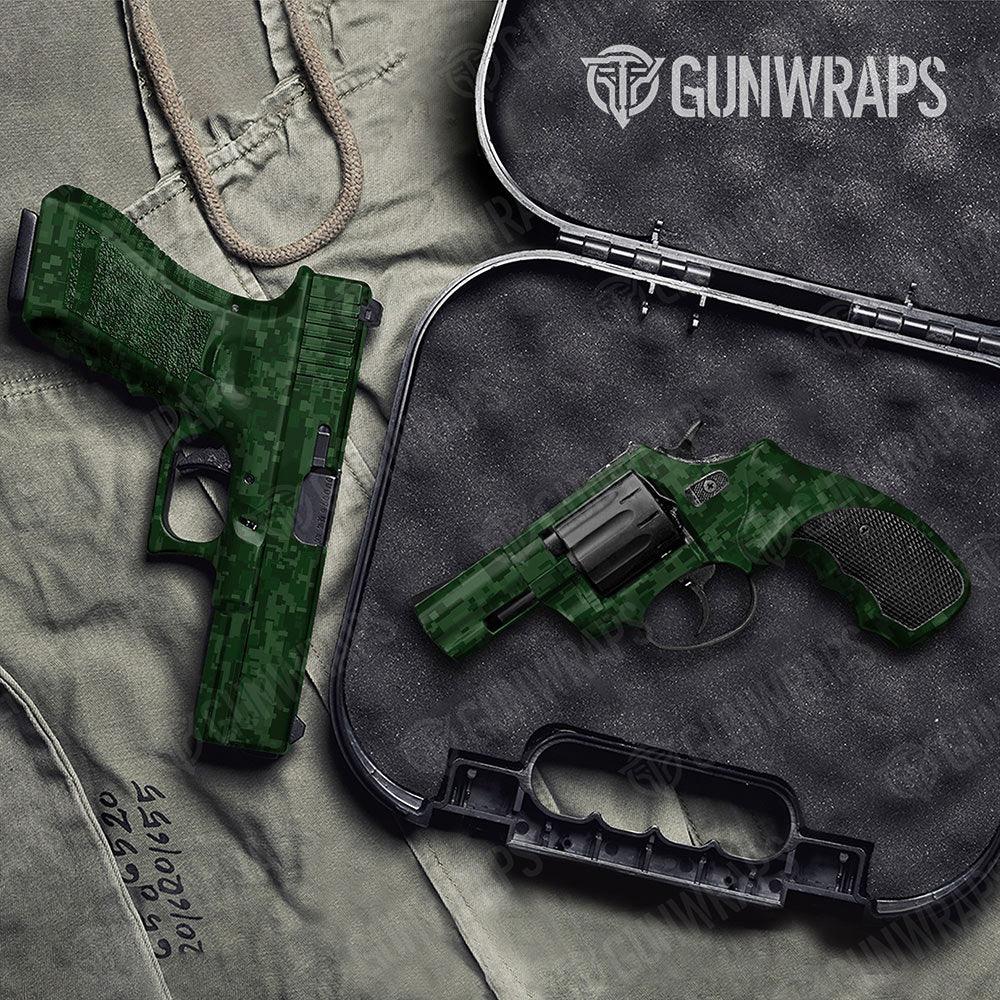 Digital Elite Green Handgun Gun Skin Vinyl Wraps
