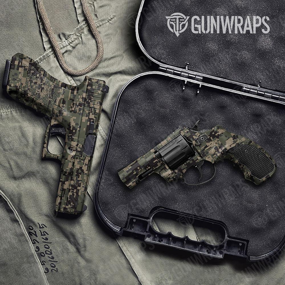 Digital Militant Charcoal Handgun Gun Skin Vinyl Wraps