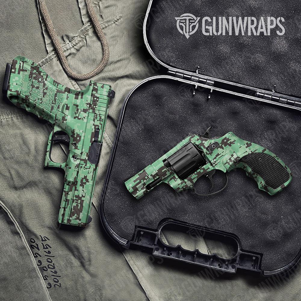 Digital Mint Chocolate Chip Handgun Gun Skin Vinyl Wraps