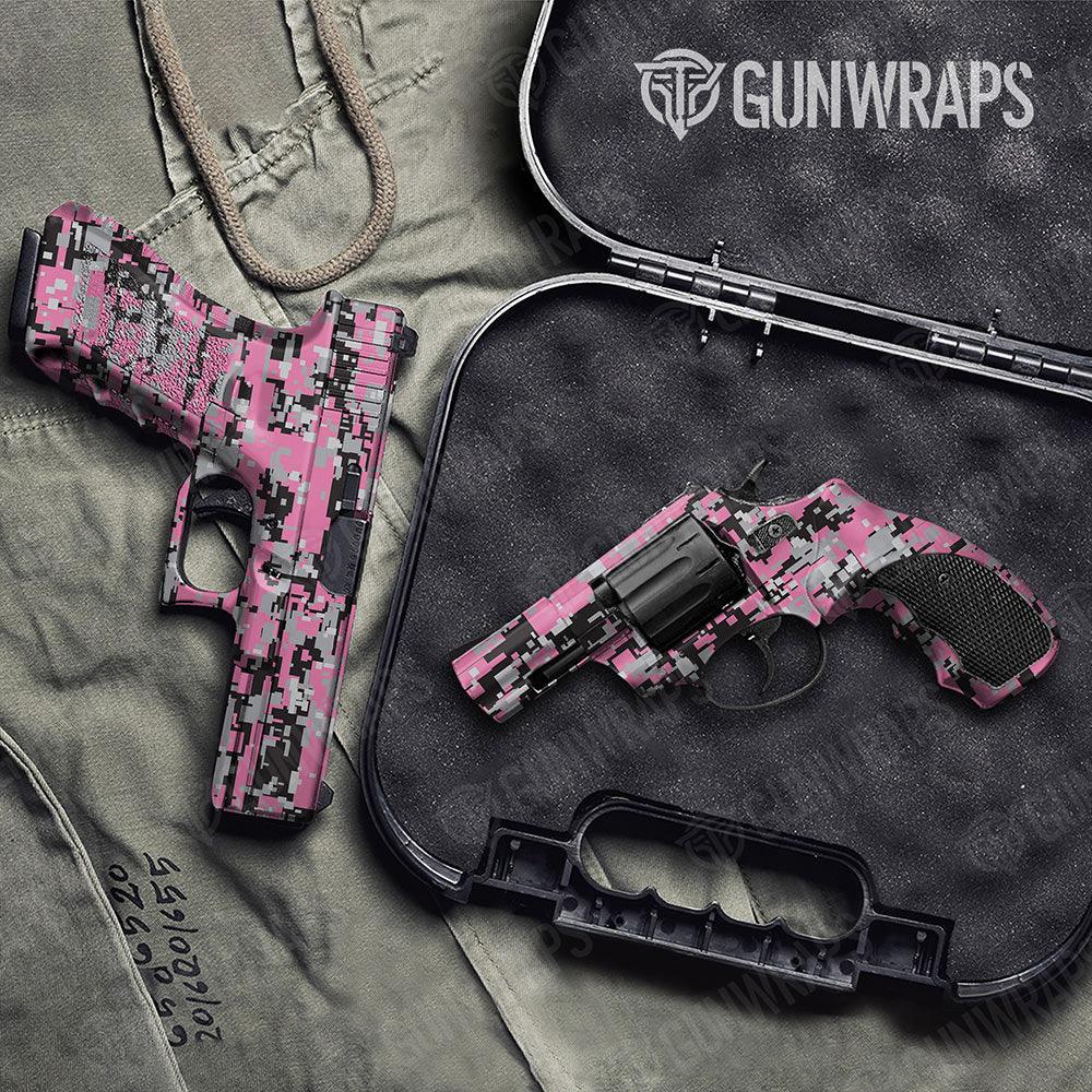 Digital Pink Tiger Handgun Gun Skin Vinyl Wraps