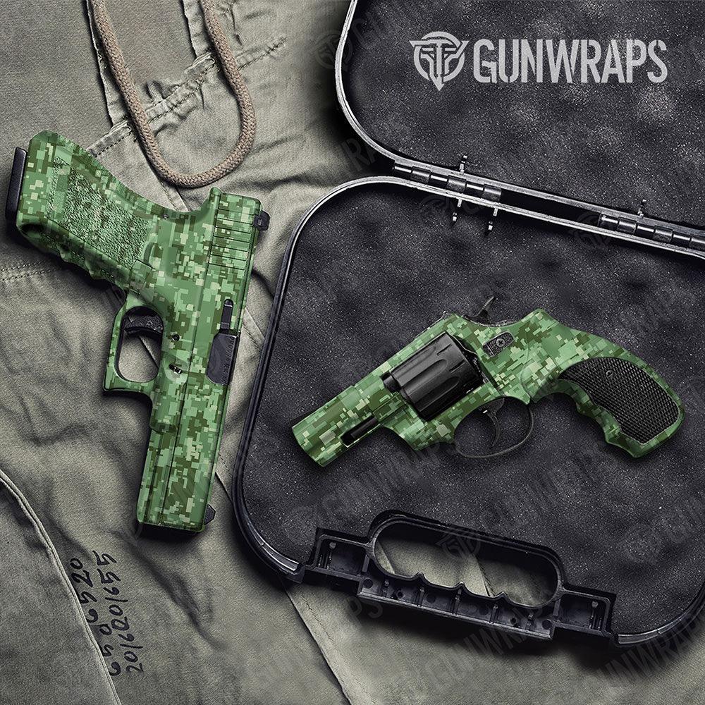 Digital Pistachio Handgun Gun Skin Vinyl Wraps
