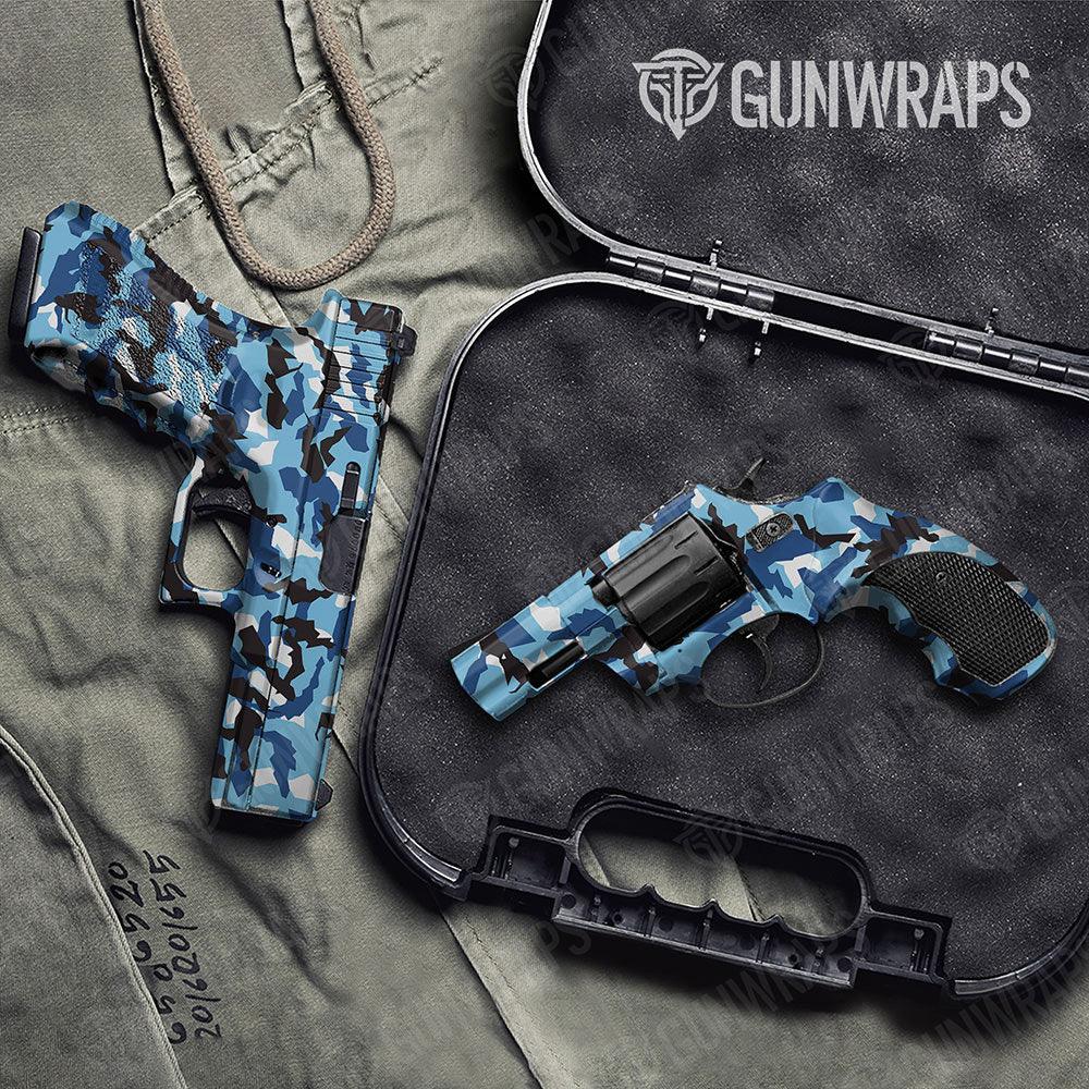 Erratic Baby Blue Handgun Gun Skin Vinyl Wraps