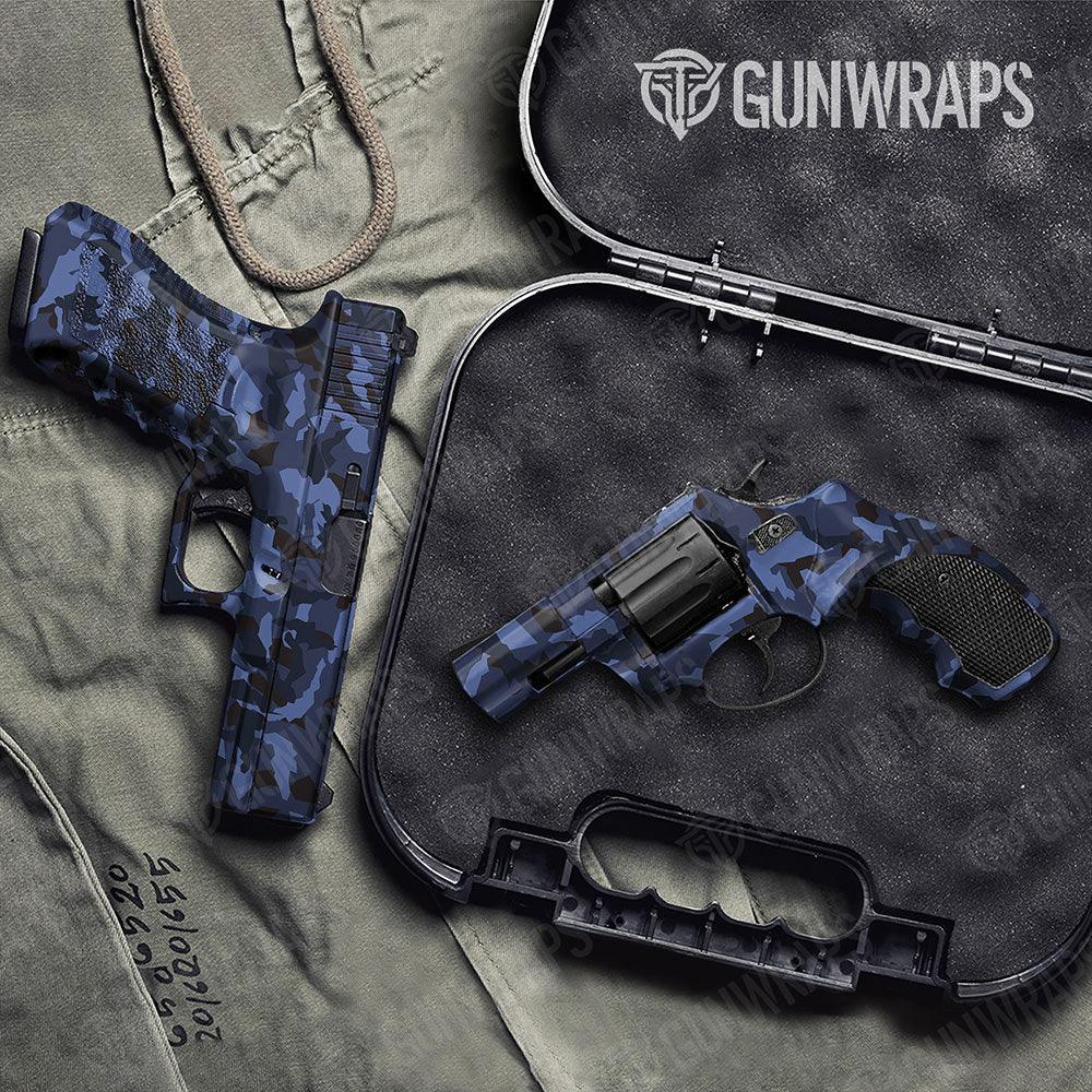 Erratic Blue Midnight Handgun Gun Skin Vinyl Wraps