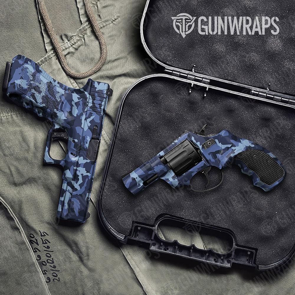 Erratic Blue Urban Night Handgun Gun Skin Vinyl Wraps