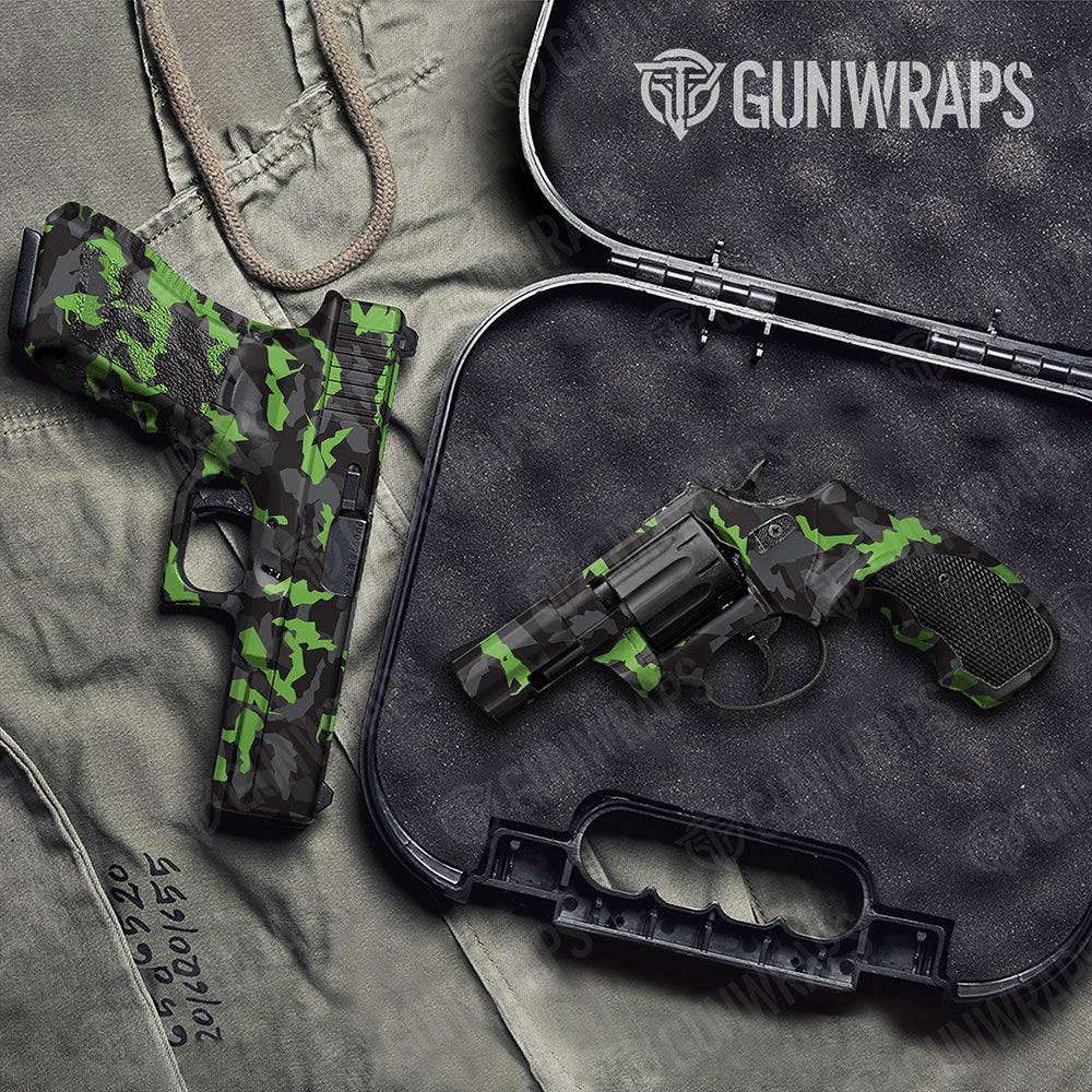 Erratic Metro Green Handgun Gun Skin Vinyl Wraps