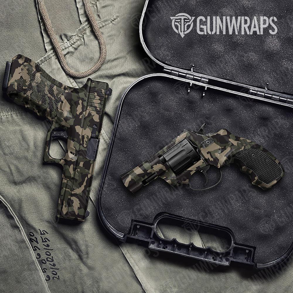 Erratic Militant Green Handgun Gun Skin Vinyl Wraps