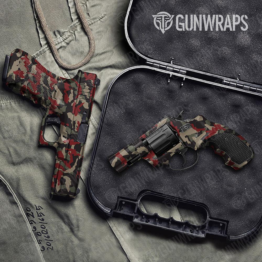 Erratic Militant Red Handgun Gun Skin Vinyl Wraps
