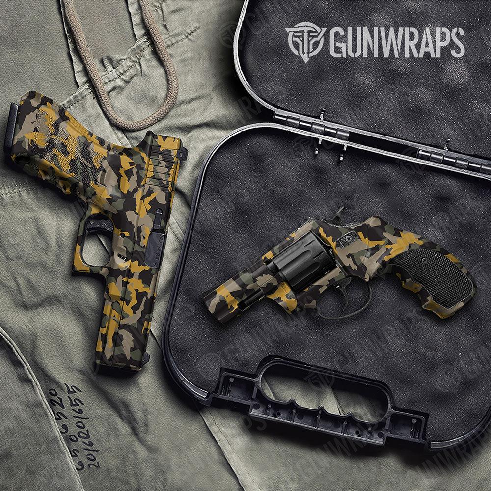 Erratic Militant Yellow Handgun Gun Skin Vinyl Wraps