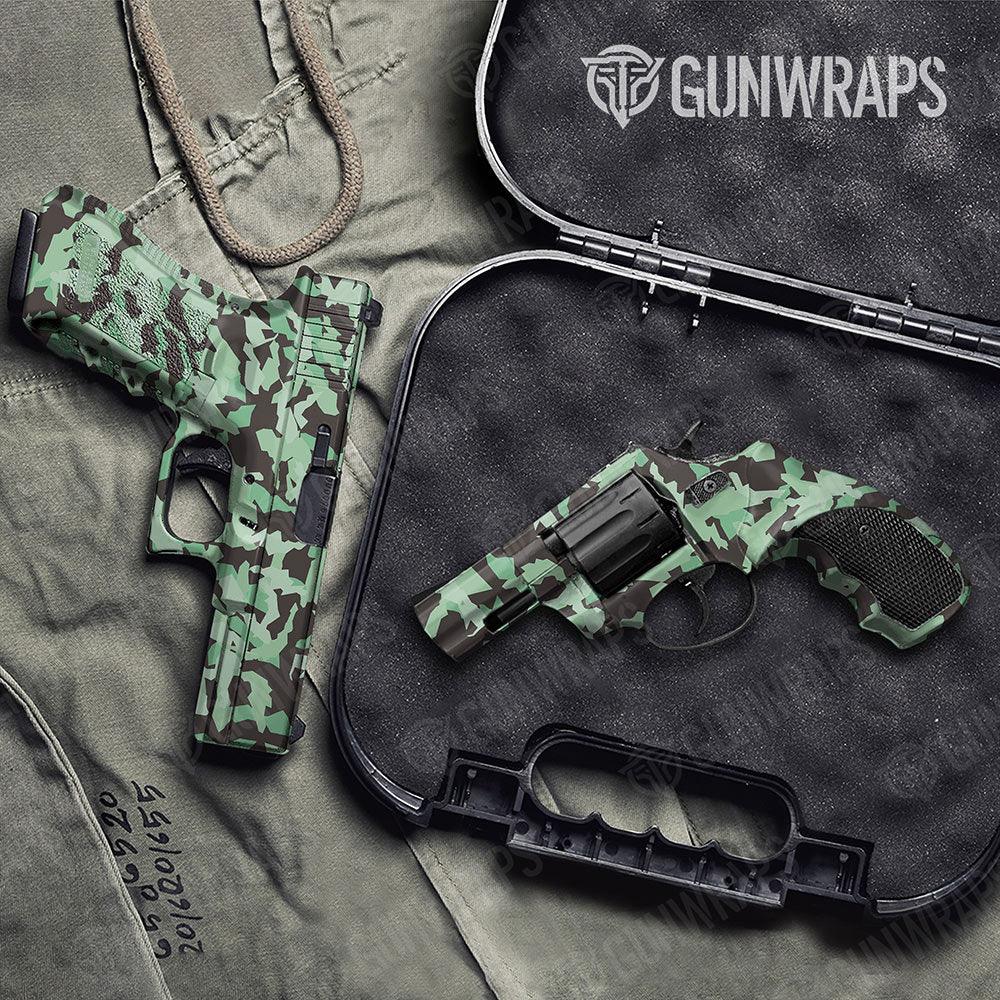 Erratic Mint Chocolate Chip Handgun Gun Skin Vinyl Wraps