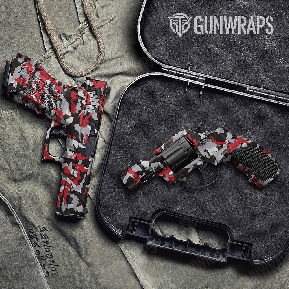 Erratic Red Tiger Handgun Gun Skin Vinyl Wraps