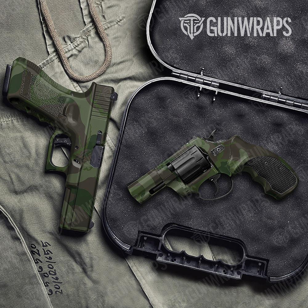 Ragged Army Dark Green Handgun Gun Skin Vinyl Wraps