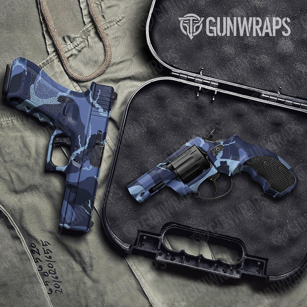 Ragged Blue Urban Night Handgun Gun Skin Vinyl Wraps