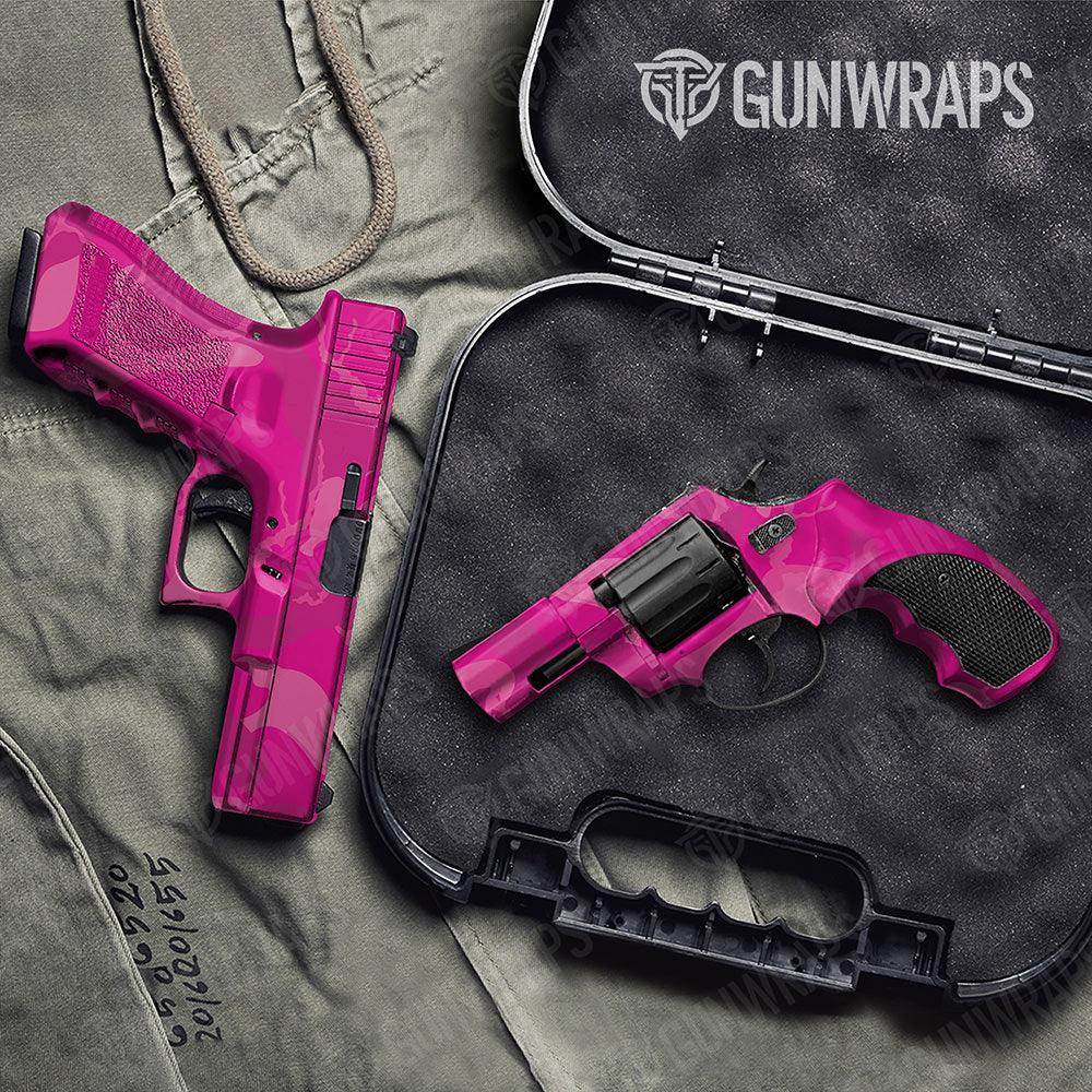 Ragged Elite Magenta Handgun Gun Skin Vinyl Wraps