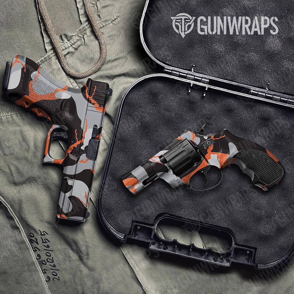 Ragged Orange Tiger Handgun Gun Skin Vinyl Wraps