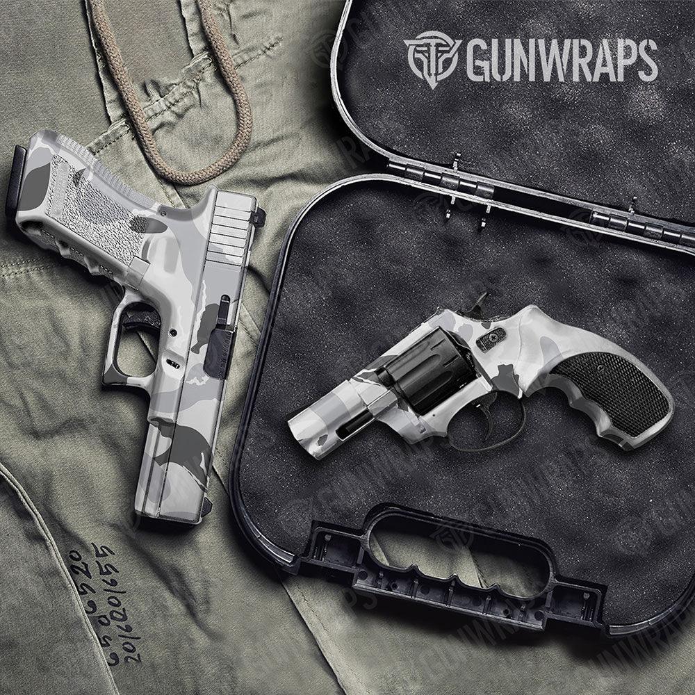 Ragged Snow Handgun Gun Skin Vinyl Wraps