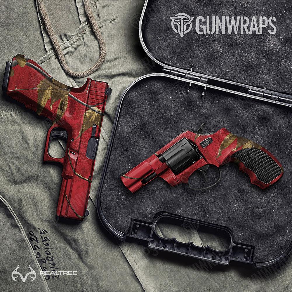 Realtree XTRA Colors Red Handgun Gun Skin Vinyl Wraps