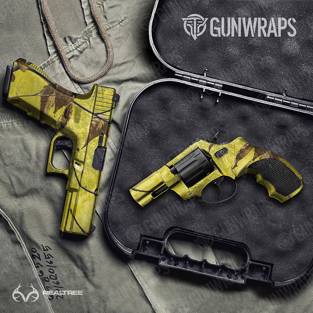 Realtree XTRA Colors Yellow Handgun Gun Skin Vinyl Wraps