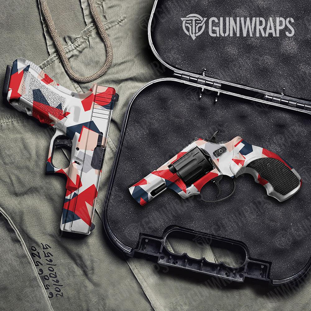 Shattered America Handgun Gun Skin Vinyl Wraps