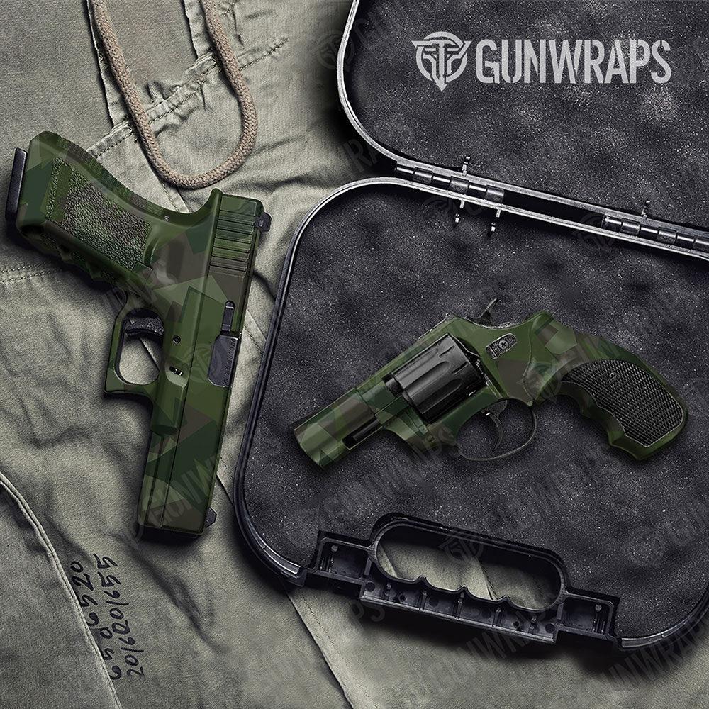 Shattered Army Dark Green Handgun Gun Skin Vinyl Wraps