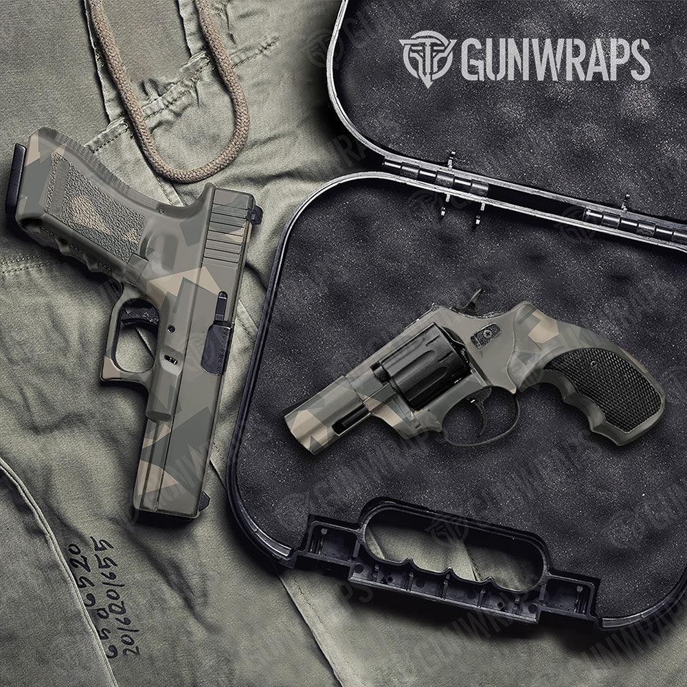 Shattered Army Handgun Gun Skin Vinyl Wraps