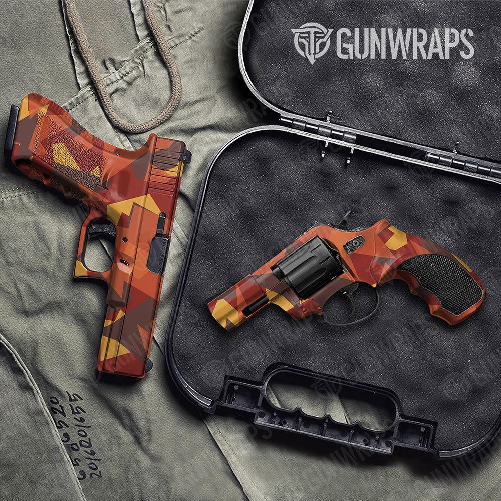 Shattered Autumn Handgun Gun Skin Vinyl Wraps