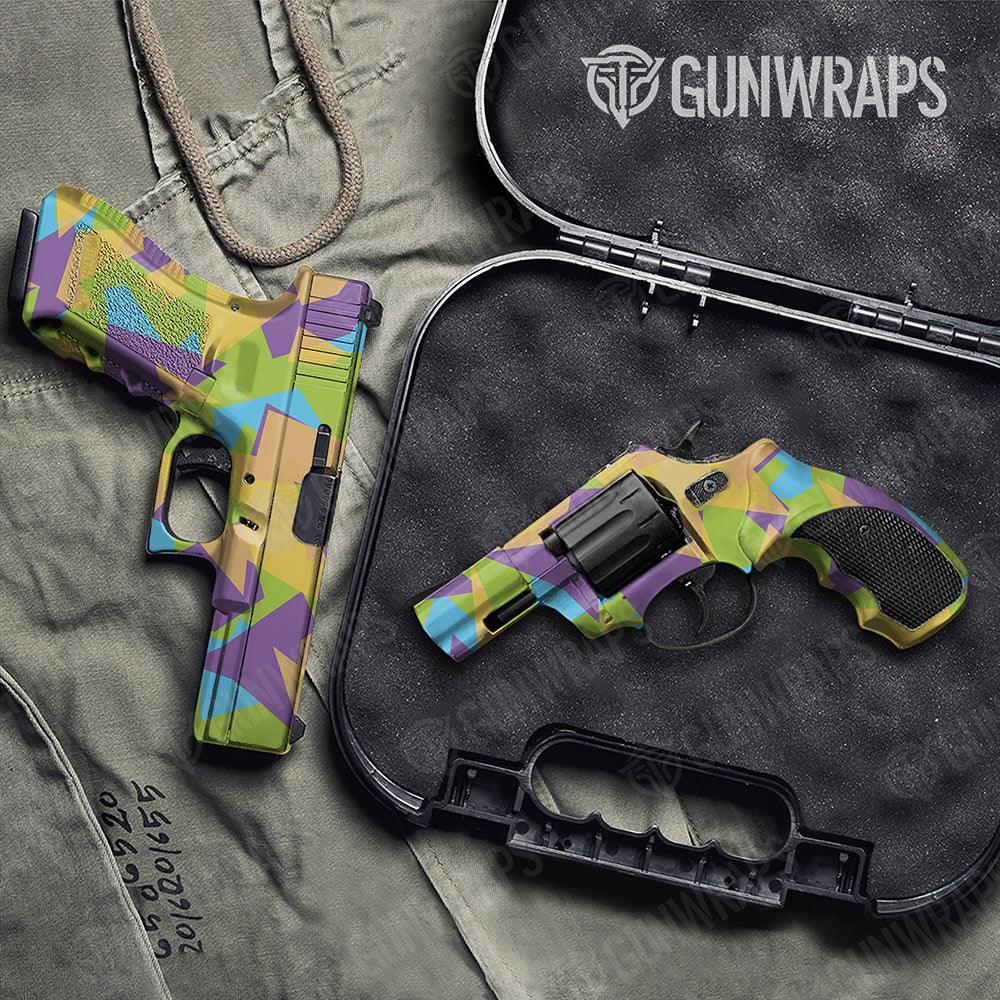 Shattered Carnival Handgun Gun Skin Vinyl Wraps