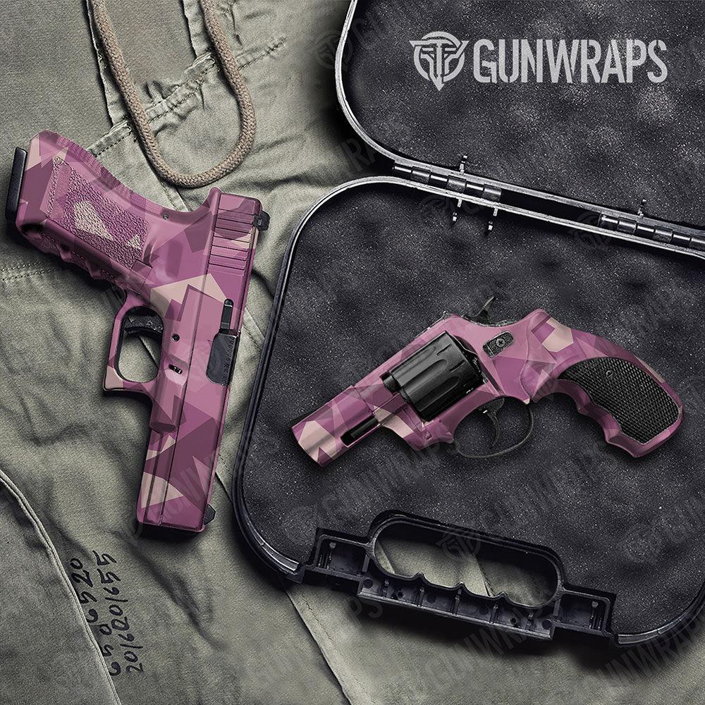 Shattered Floral Handgun Gun Skin Vinyl Wraps