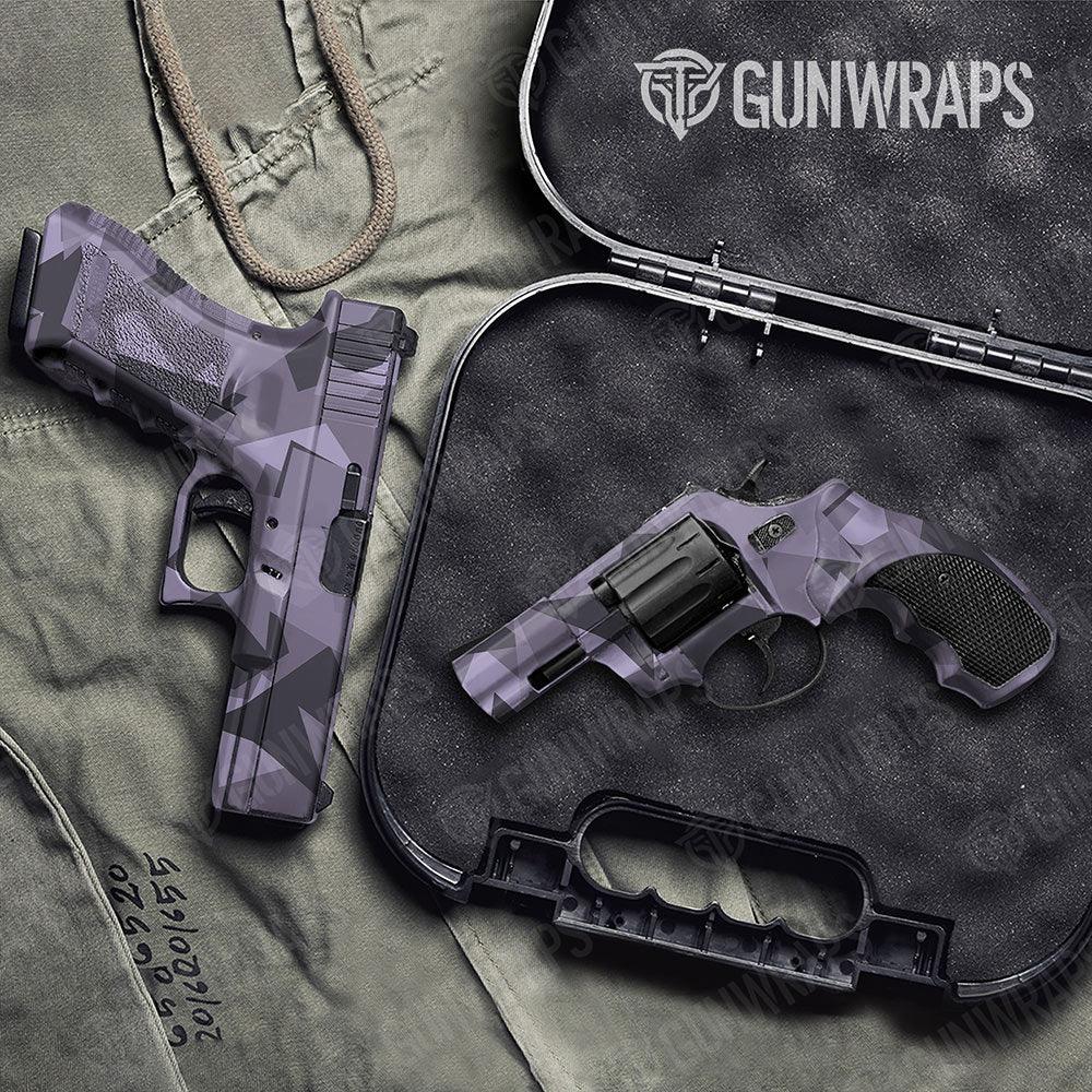Shattered Lilac Handgun Gun Skin Vinyl Wraps