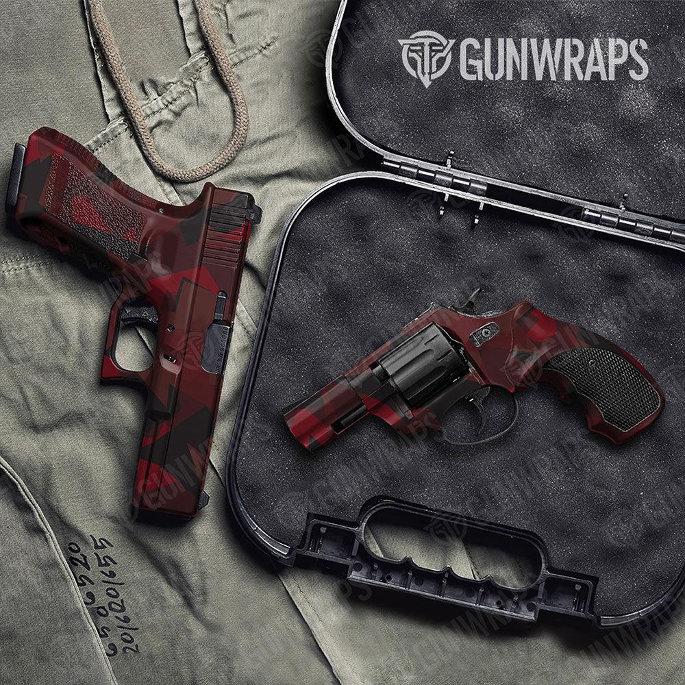 Shattered Vampire Red Handgun Gun Skin Vinyl Wraps
